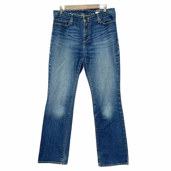 Eddie Bauer Women Barely Bootcut Natural Fit‎ Blue Jeans Size 8S Inseam 29.5" - Picture 1 of 12
